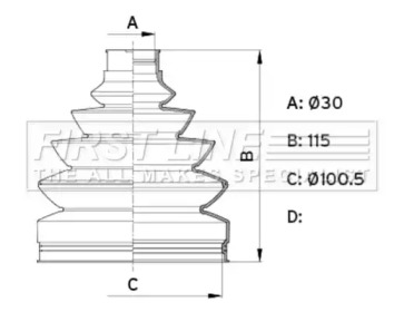 FIRST LINE fcb6345 -  Пыльник, приводной вал